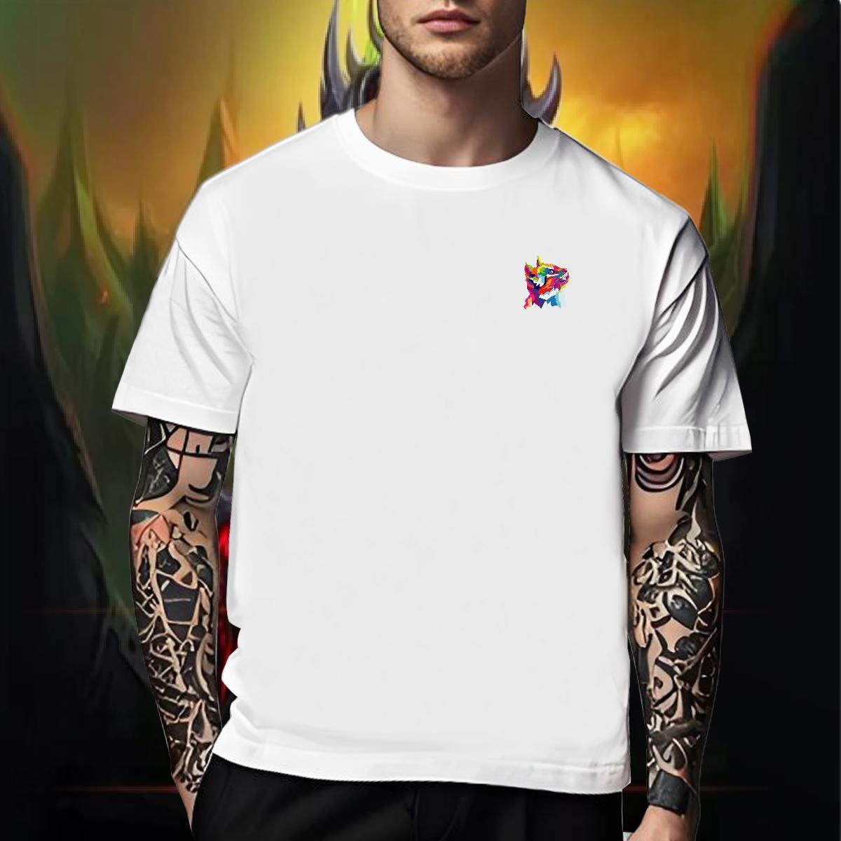 New Designer Men Clothes T-Shirt cute Beach 230g Pure Cotton Tops Shirt Breathable Short Sleeve Unisex T-Shirts for Men Black White