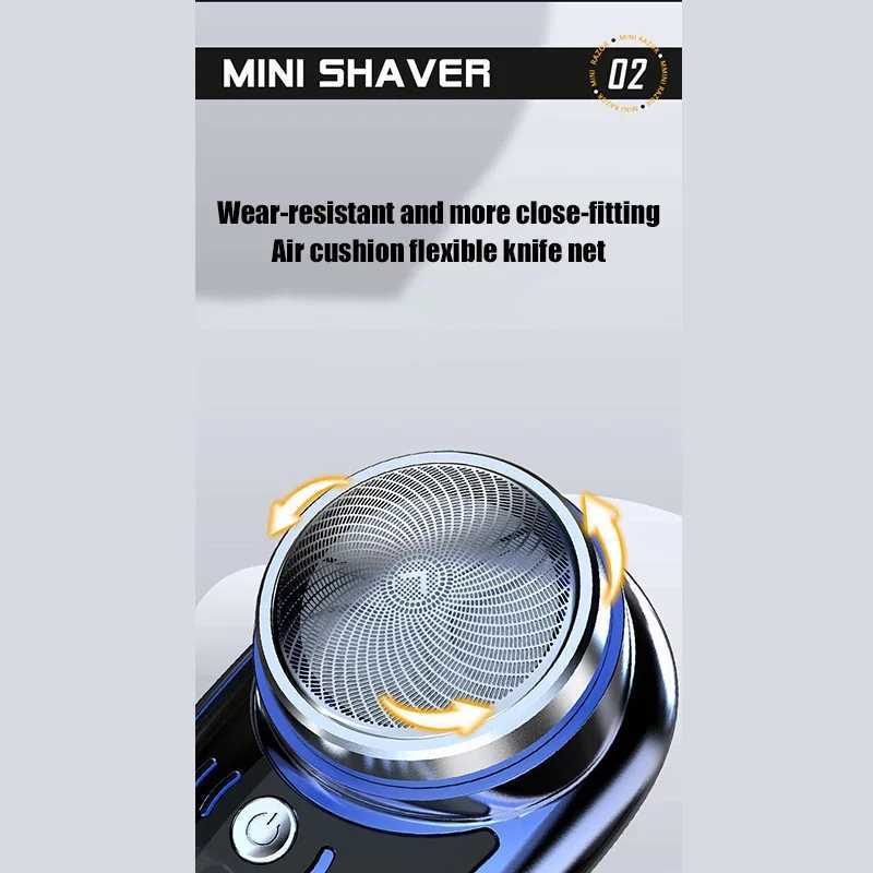 Electric Mini Shaver USB Charging Portable Waterproof Shaver Mens Travel Shaver Facial Care New 2024 W240819