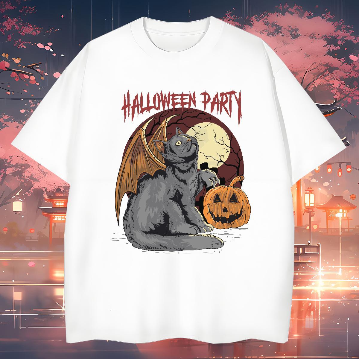 Free Shipping Mens T Shirts halloween Breathable Crew Neck Hip Hop Plus Size Custom 230g Cotton Tshirts 2024 Summer Polos