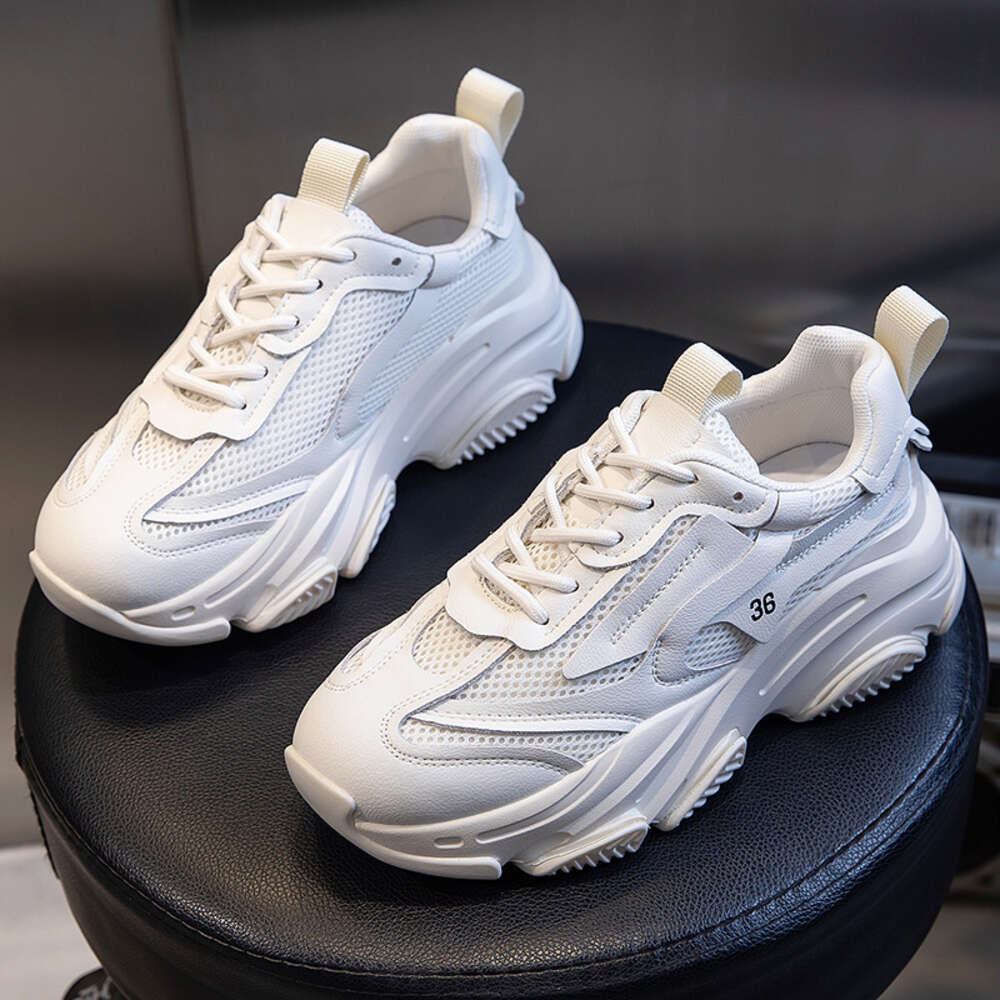 Ddmysports Absorbing Film Sole Dad Autumn New Running Casual Genuine Leather Elevated Sports Shoes Women S Trend OUTDOOR