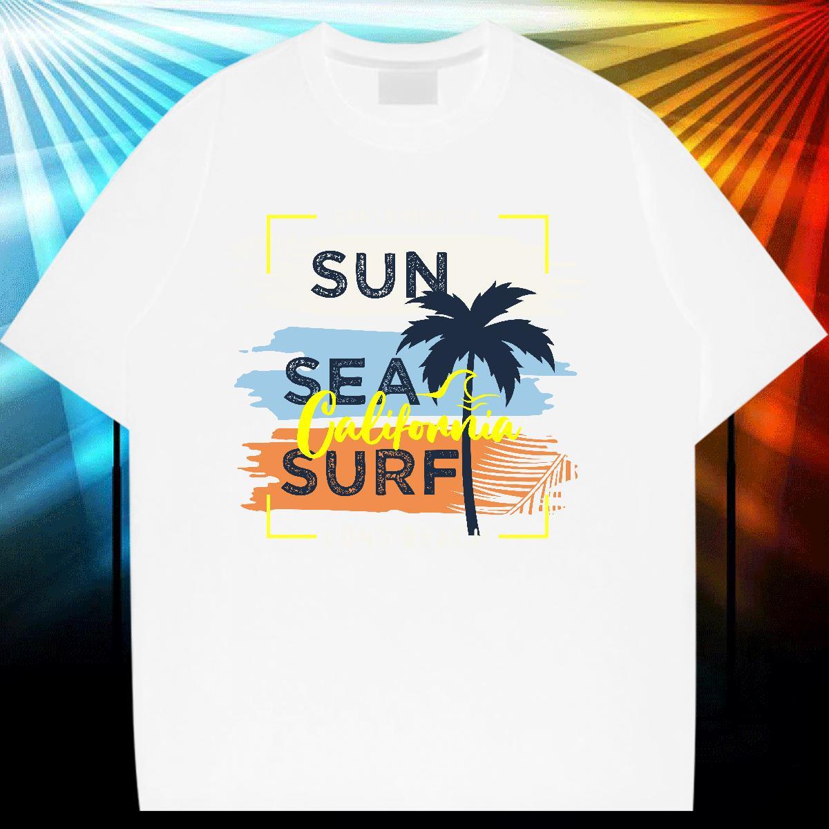 2024 Women Tshirts Spring Summer Short Sleeve O-Neck Tops Tees 5A 230g Pure Cotton tree Black Oversized T-Shirts for Women