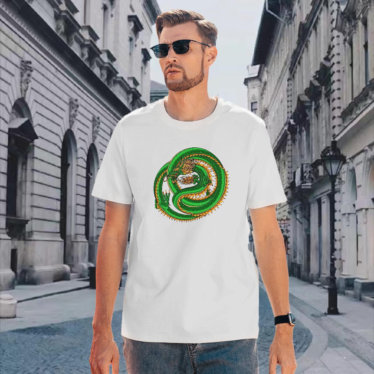 Men T Shirts 230g Pure Cotton dragon Sport Breathable Short Sleeve Custom Big Size Men Tshirts New Arrival Cool Design Tees