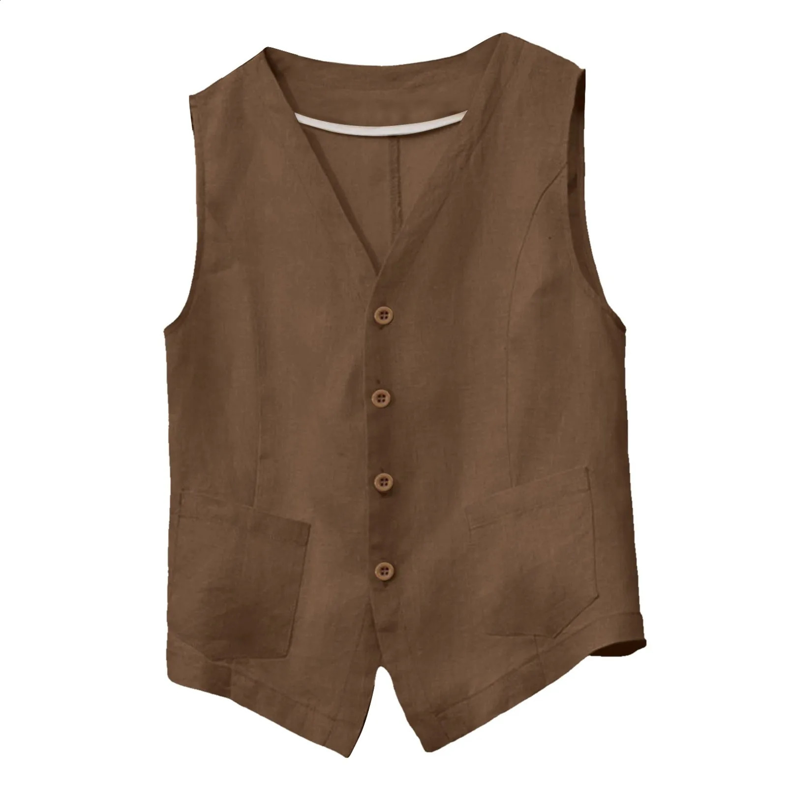 Womens lightweight solid color button down cardigan womens front hook sleeveless waist belt coat with pockets 240819