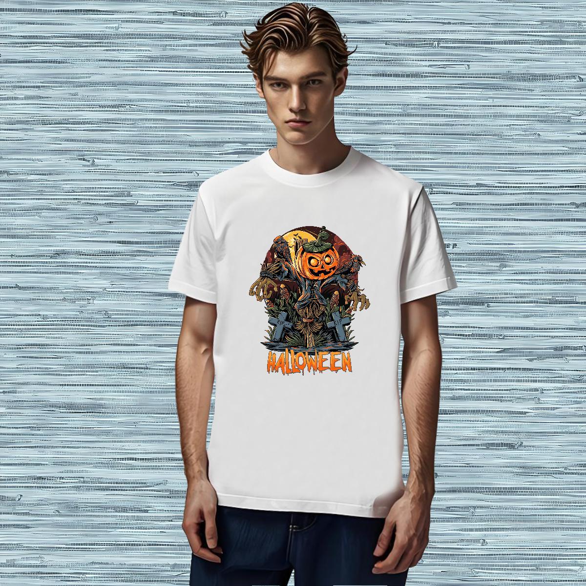 Designer Mens T Shirts scary O-Neck Short Sleeve Anime Printing Street Customized Print 230g Pure Cotton Men Tshirts New Designer Tees Shirts