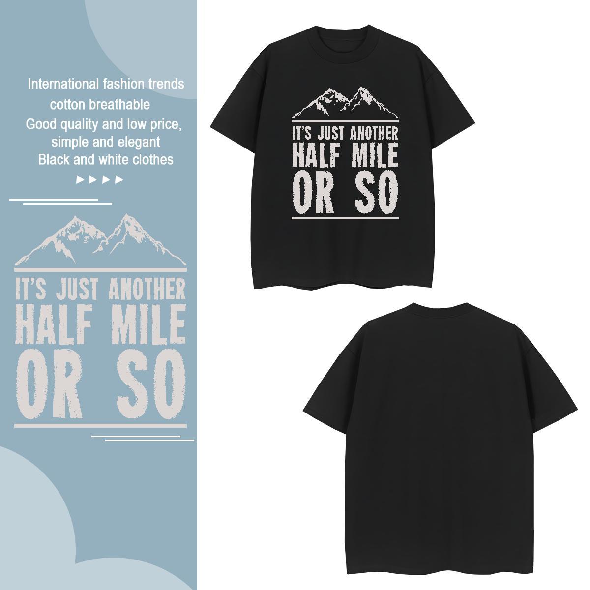 Loose Fit monogram 230g 100% Cotton Men Clothes T-Shirt Sports Casual Breathable Crew Neck T-Shirts for Men Fashion Oversized 3XL 4XL Tops Shirt