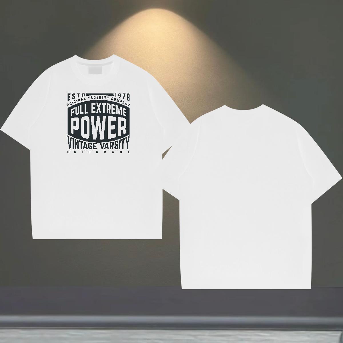 Unisex Men Tshirts Home Outdoor 230g Cotton Customized Breathable Short Sleeve letter T Shirt For Man Classic Tops Shirt