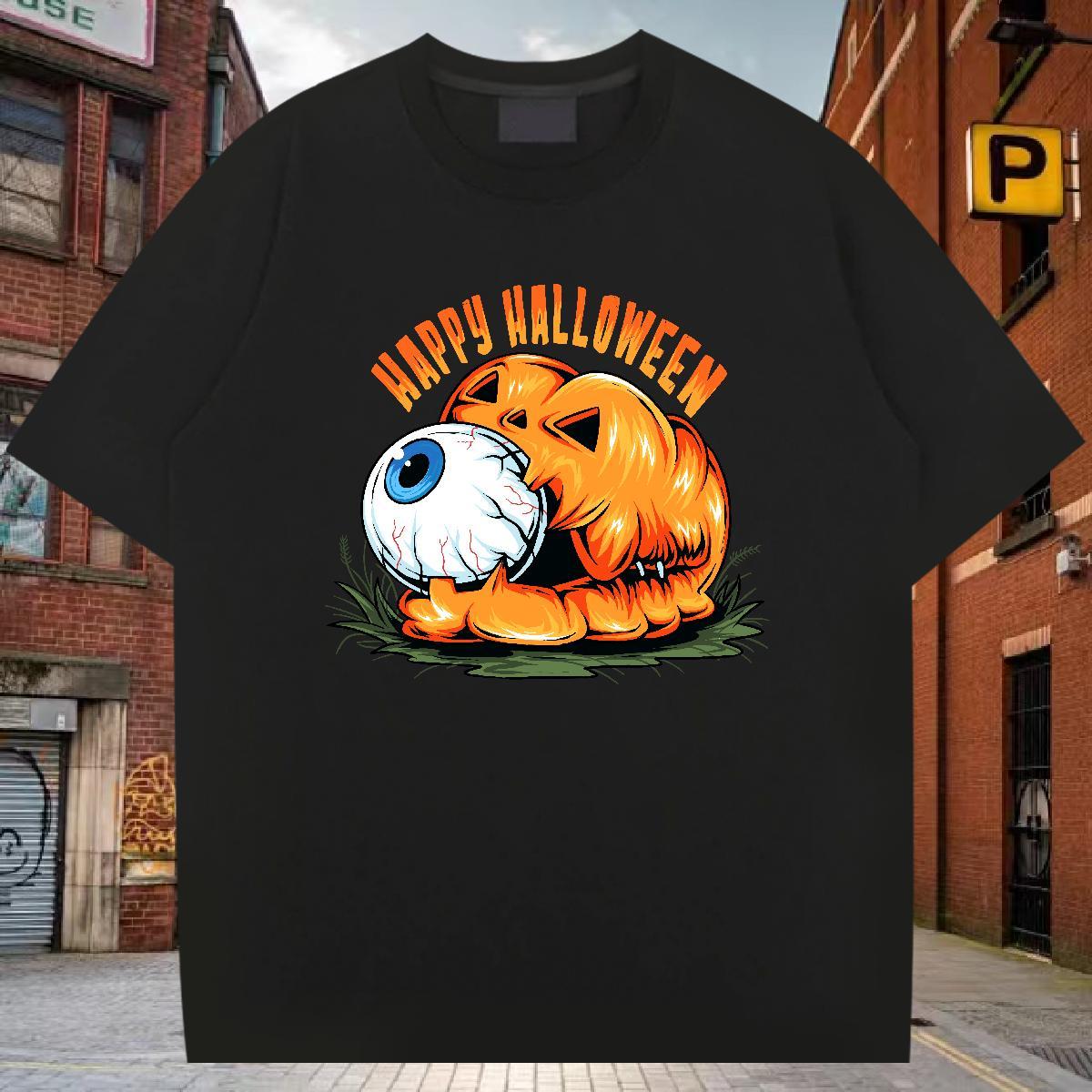 Soft T Shirts Men eyeball Breathable Short Sleeve Outdoor Graphic 230g Pure Cotton Couples T Shirts Designer Tshirts