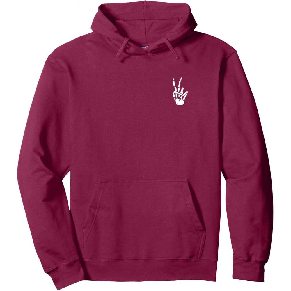 Hoodie For Mens Womens Skeleton Hand Peace Sign Bone Pullover Hoodies Sweatshirt Jacket Long Sleeve Free shipping