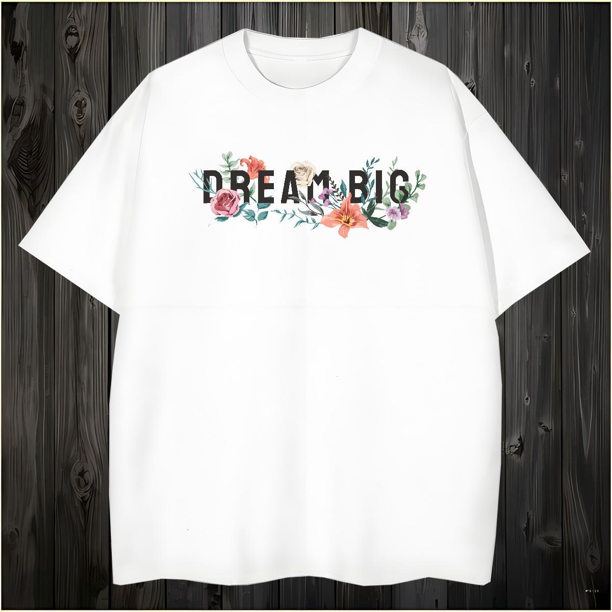 Loose flower Mens T Shirts Spring Summer Men Clothes T-Shirt 100% Cotton 230g Brand Pure Cotton Plus Size Custom Polos