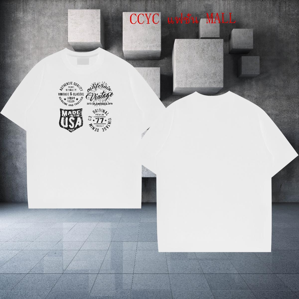 Cool Men Tshirts Daily Wear 230g 100% Cotton Anime Print Crew Neck Breathable letter T-Shirts for Men 2024 DIY Tops