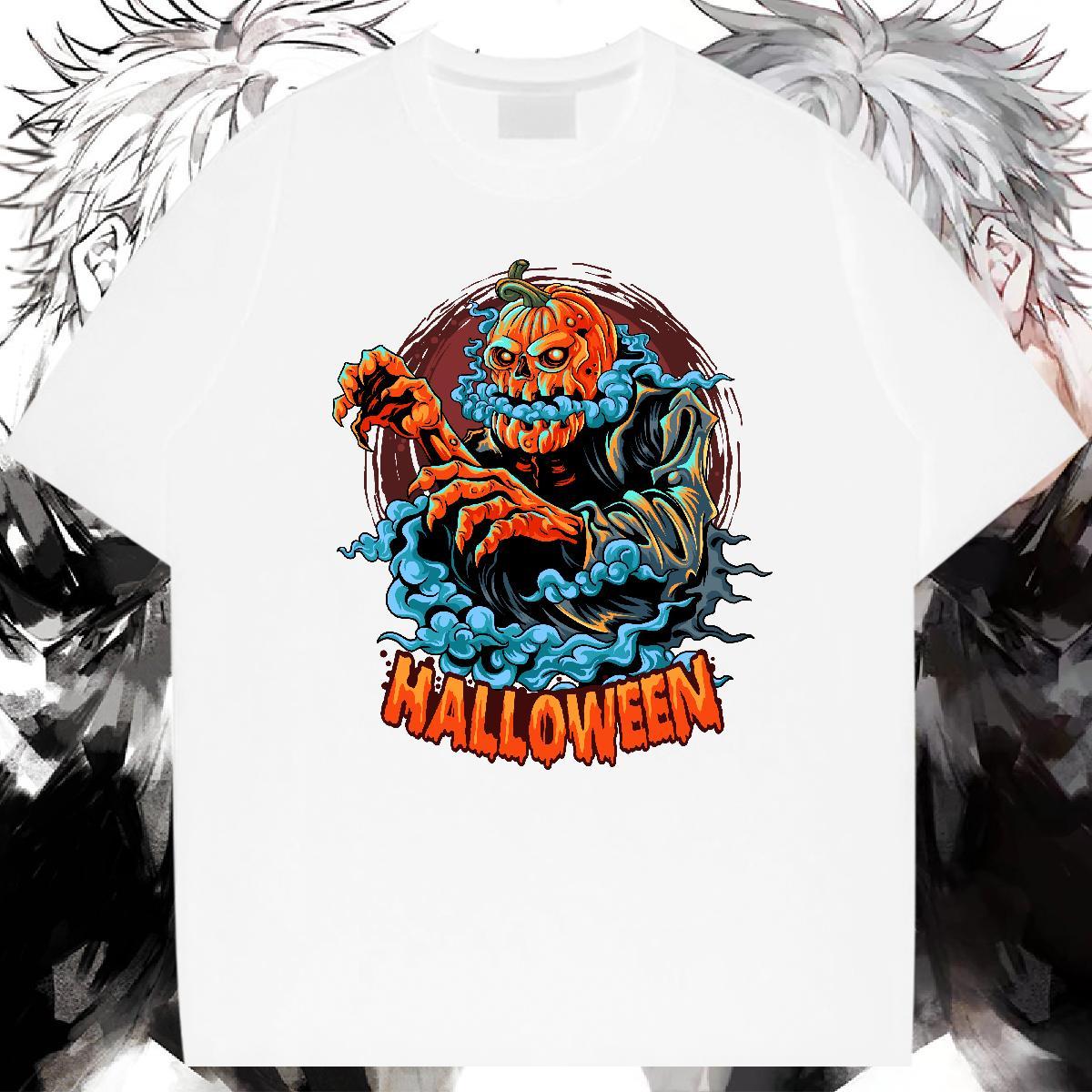Fashion Casual pumpkin Men Tshirts 230g Pure Cotton T-Shirts Asian Size Hip Hop Breathable TOP Quality Top Tees