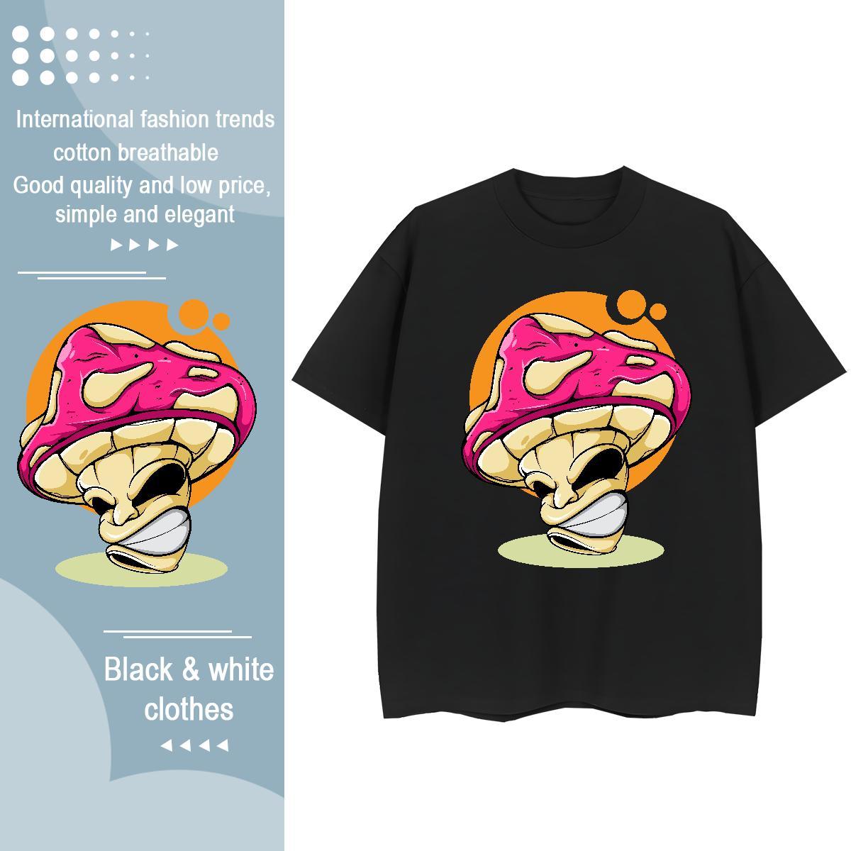 2024 Tshirt for Man Woman Daily Wear Breathable Crew Neck Polos Brand 230g Pure Cotton ET Anime Print T Shirts Women