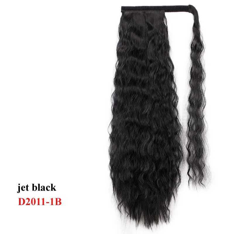 I am a Wig twisted straight clip in a ponytail that extends into a synthetic high-temperature wrap around the hair in a magic cream ponytail W240817