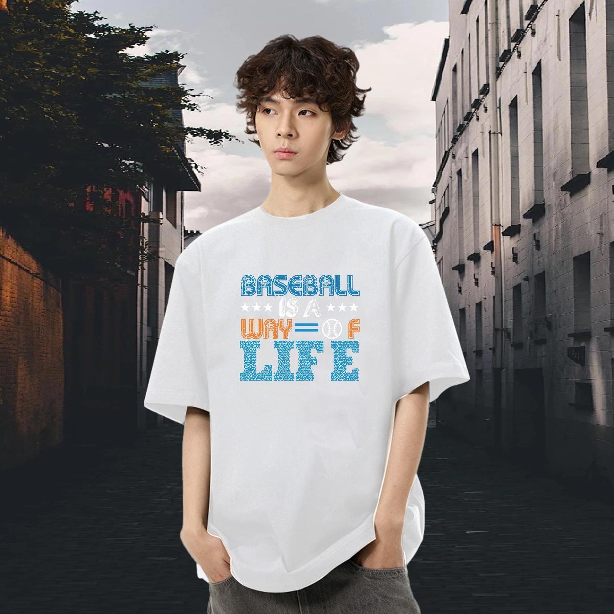Cool Design Tshirt for Man Woman Summer Casual 230g Cotton Anime Crew Neck Breathable baseball T Shirts Men Free Shipping Tees Shirts
