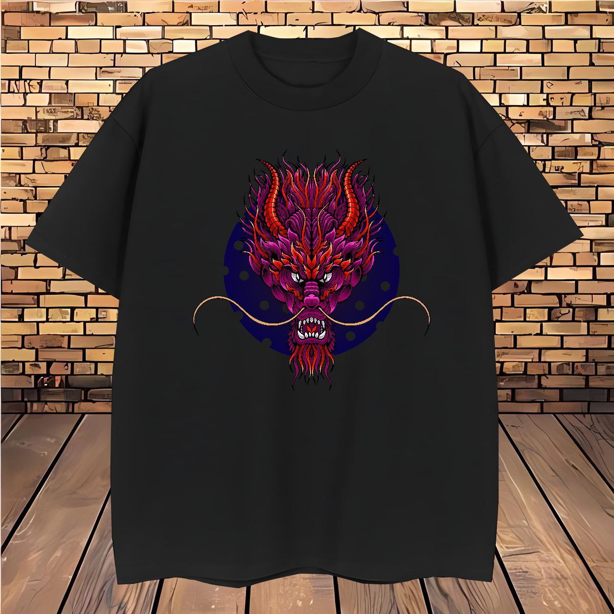 T Shirts Men 230g Pure Cotton fierce Hip Hop Street Breathable Short Sleeve Anime Men Tops Tees Casual New High Quality Top Tees