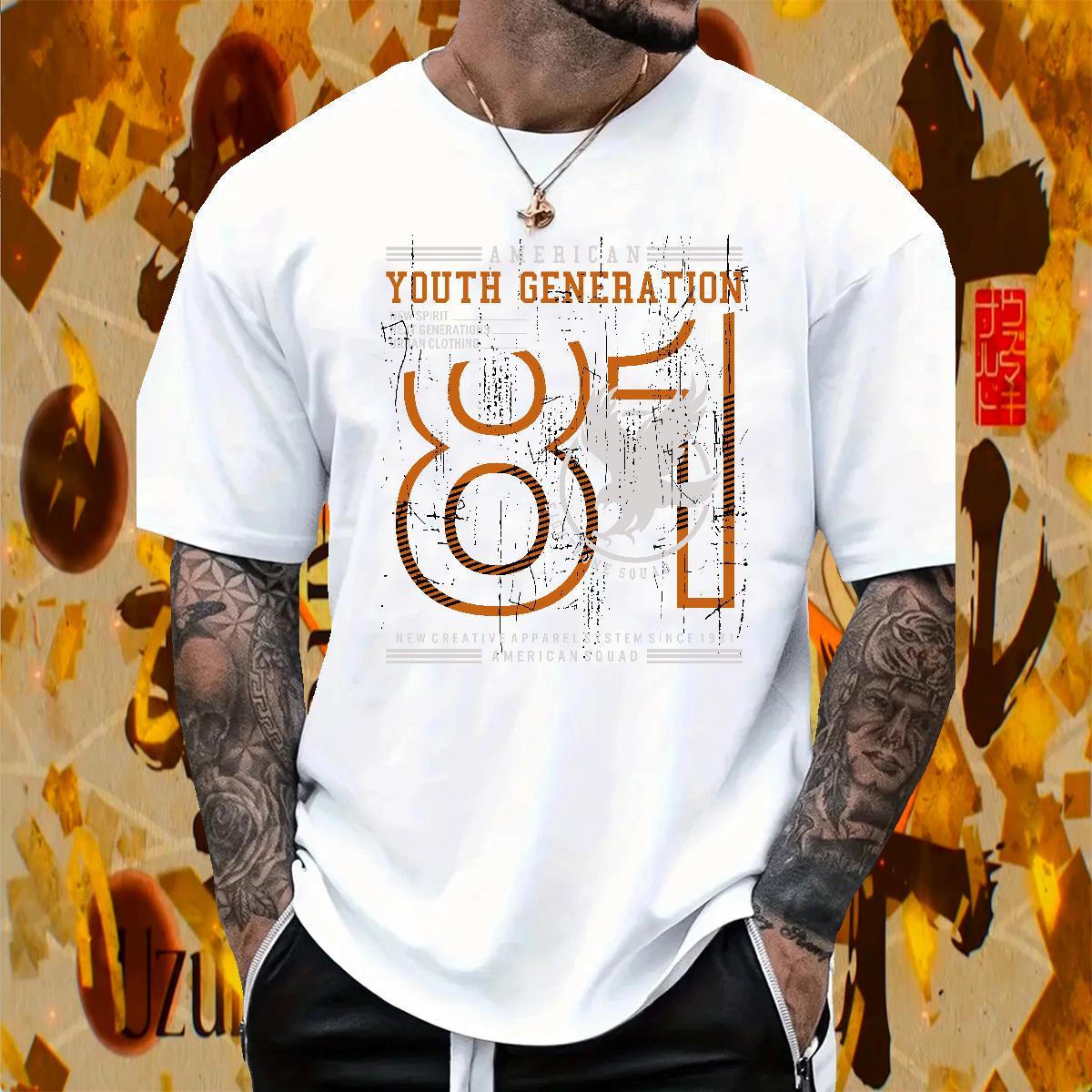 Comfortable Mens Tshirts Casual 230g 100% Cotton Asian Size Breathable Soft number Men T Shirts Casual New Top Tees