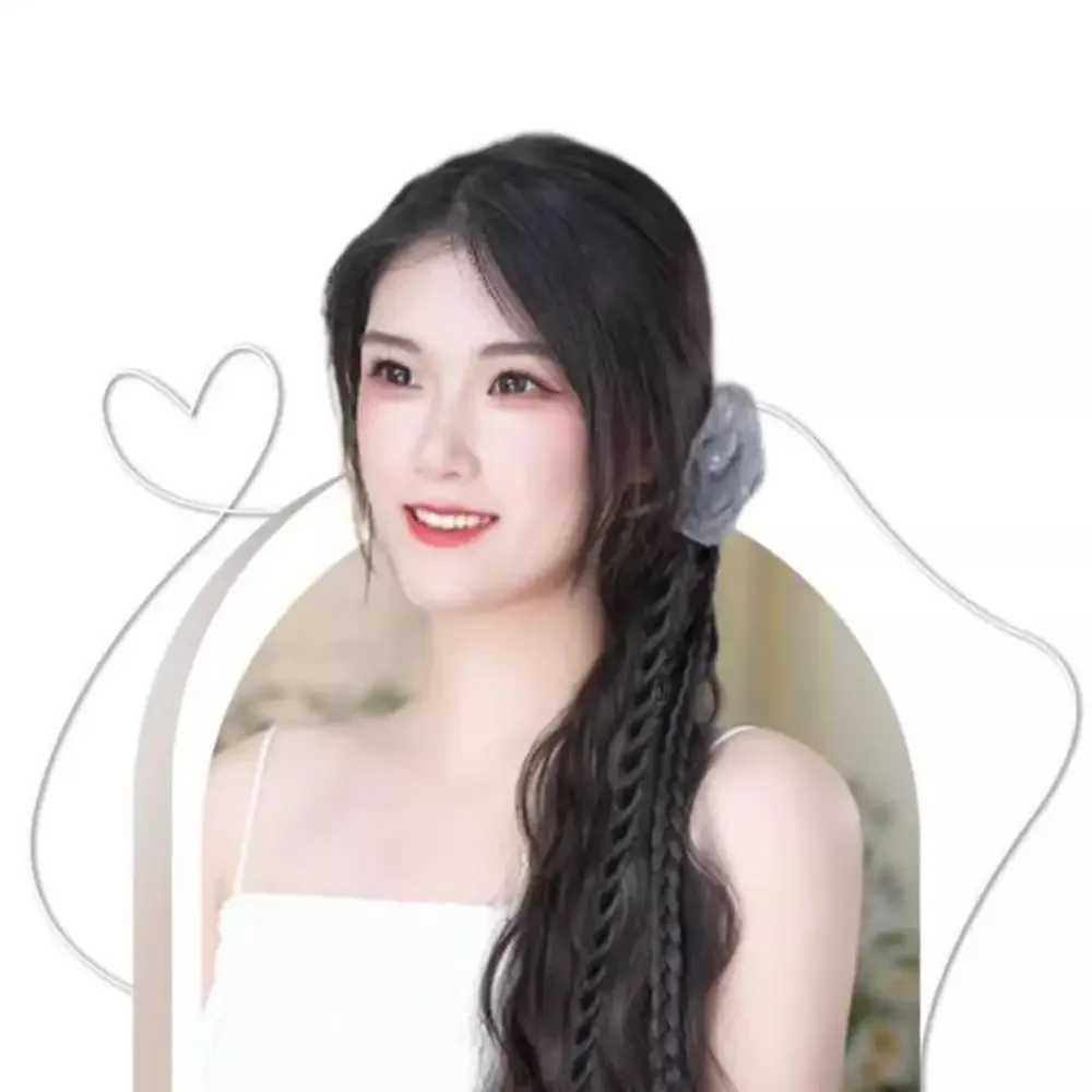 Womens synthetic wig long wave ponytail water ripple twisted weaving grab bucket high ponytail new Chinese style Wig clip W240817