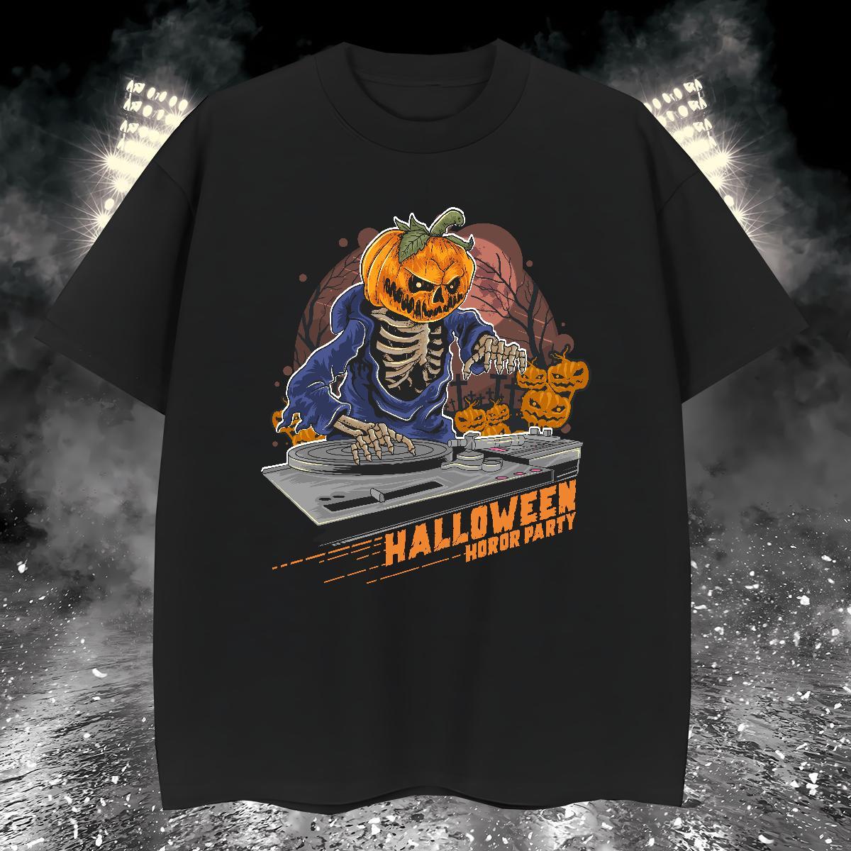 Man T Shirts 230g Pure Cotton halloween Hip Hop Street Round Neck Short Sleeve Custom Printing Men Tshirts Fashion Designer TOP Quality Top Tees