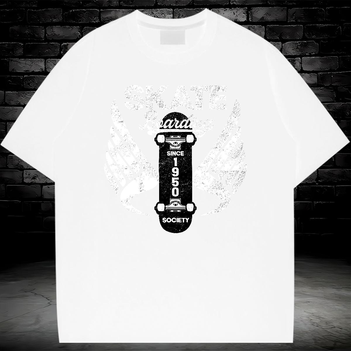 Comfortable skateboarding 100% Cotton 230g Men Tops Tees Outdoor Breathable Man T Shirts Stylist Black Oversized Tshirts