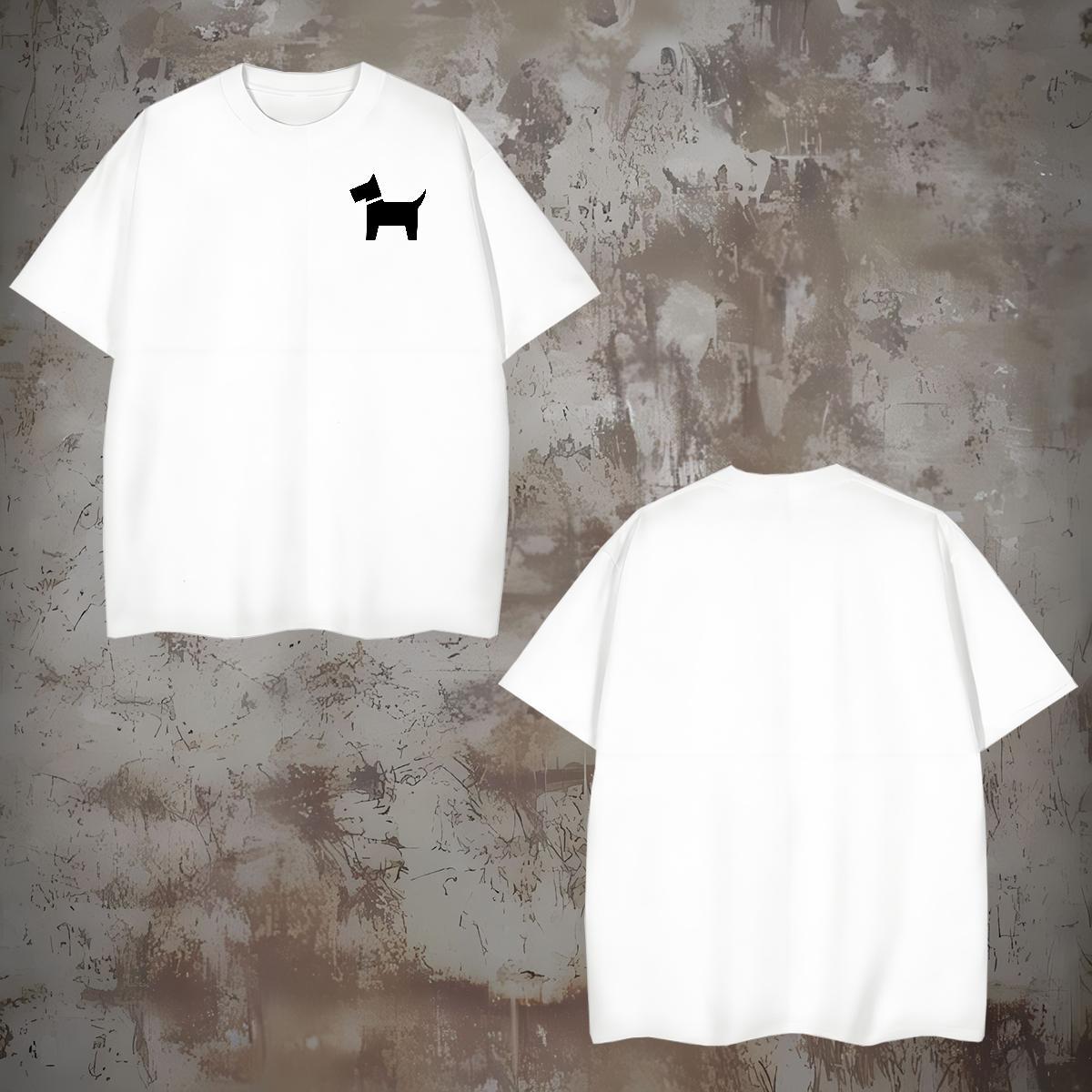 Free Shipping Tshirt for Man Woman Dog Daily Outfit 230g Cotton Top Tees Breathable Short Sleeve Unisex T-Shirts for Men DIY Logo Oversized