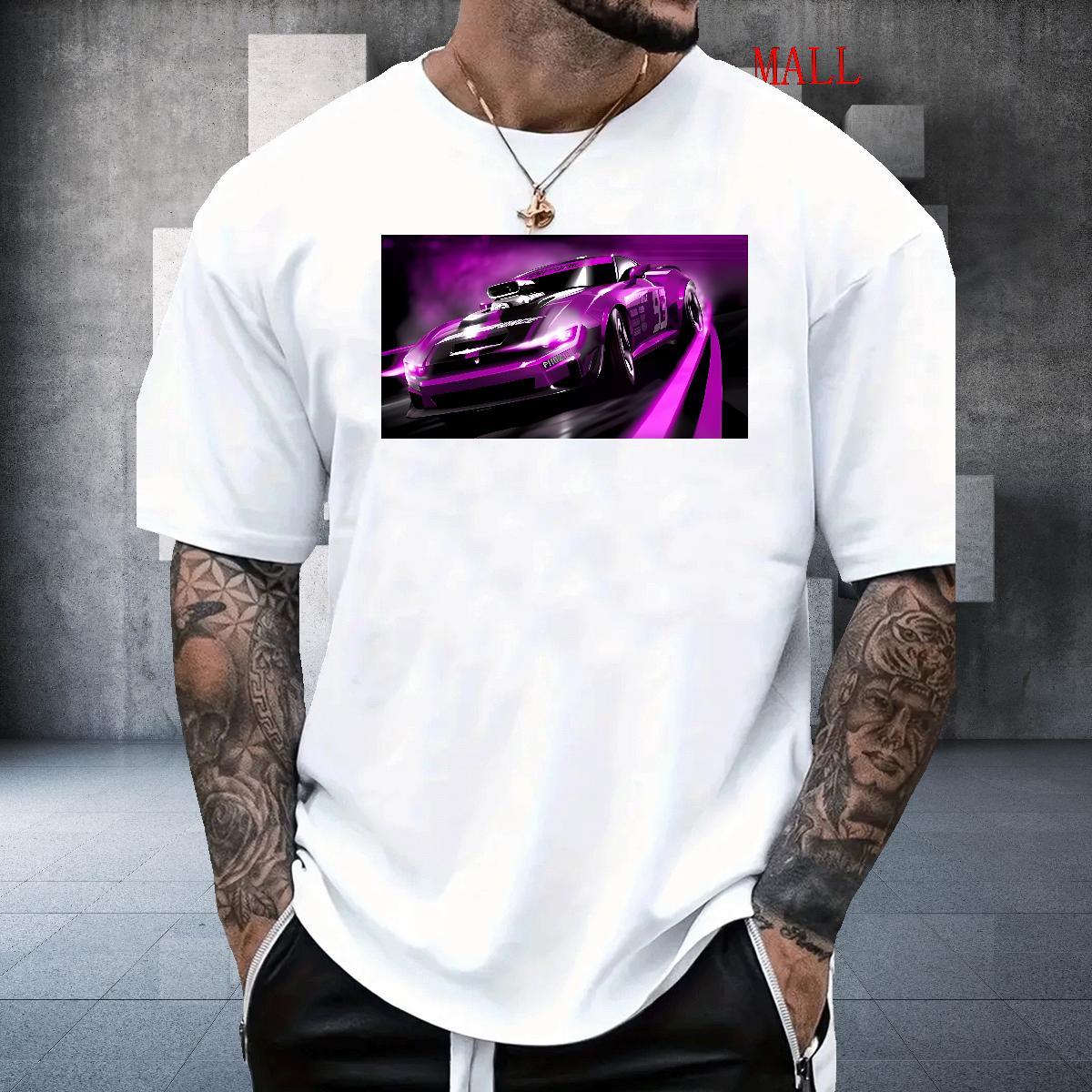 Loose Fit Men Clothes T-Shirt Street Wear 230g 100% Cotton Plus Size Custom Breathable Short Sleeve car Men T Shirts Factory Direct Polos