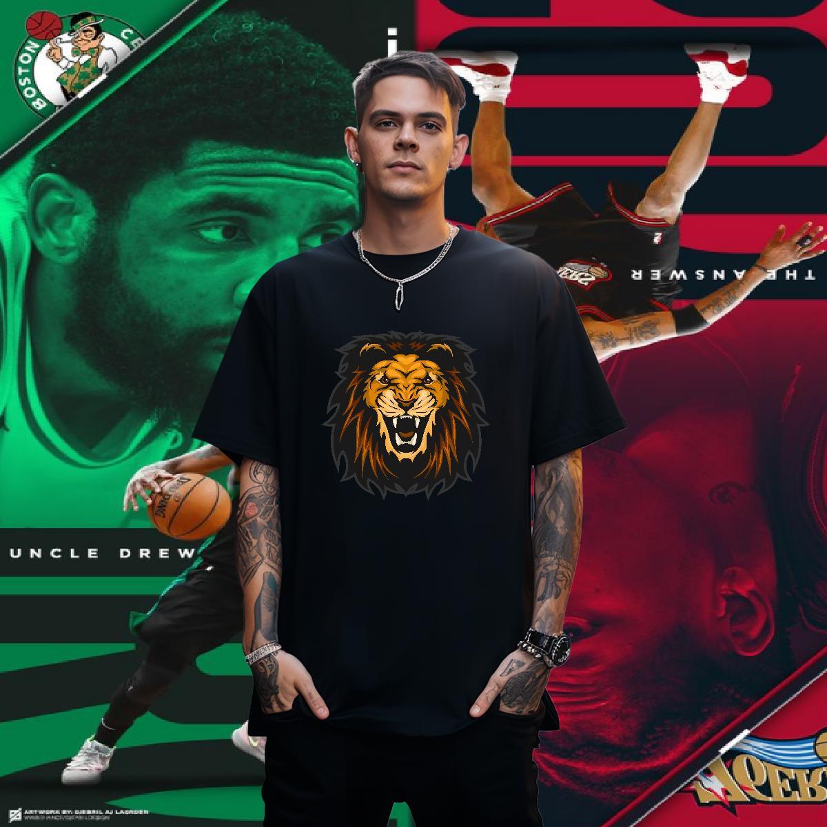Wholesale T Shirt For Man lion Breathable Short Sleeve Daily Wear Cartoon Printing L-4XL 230g Pure Cotton Tshirt for Man Woman Fashion Designer Polos