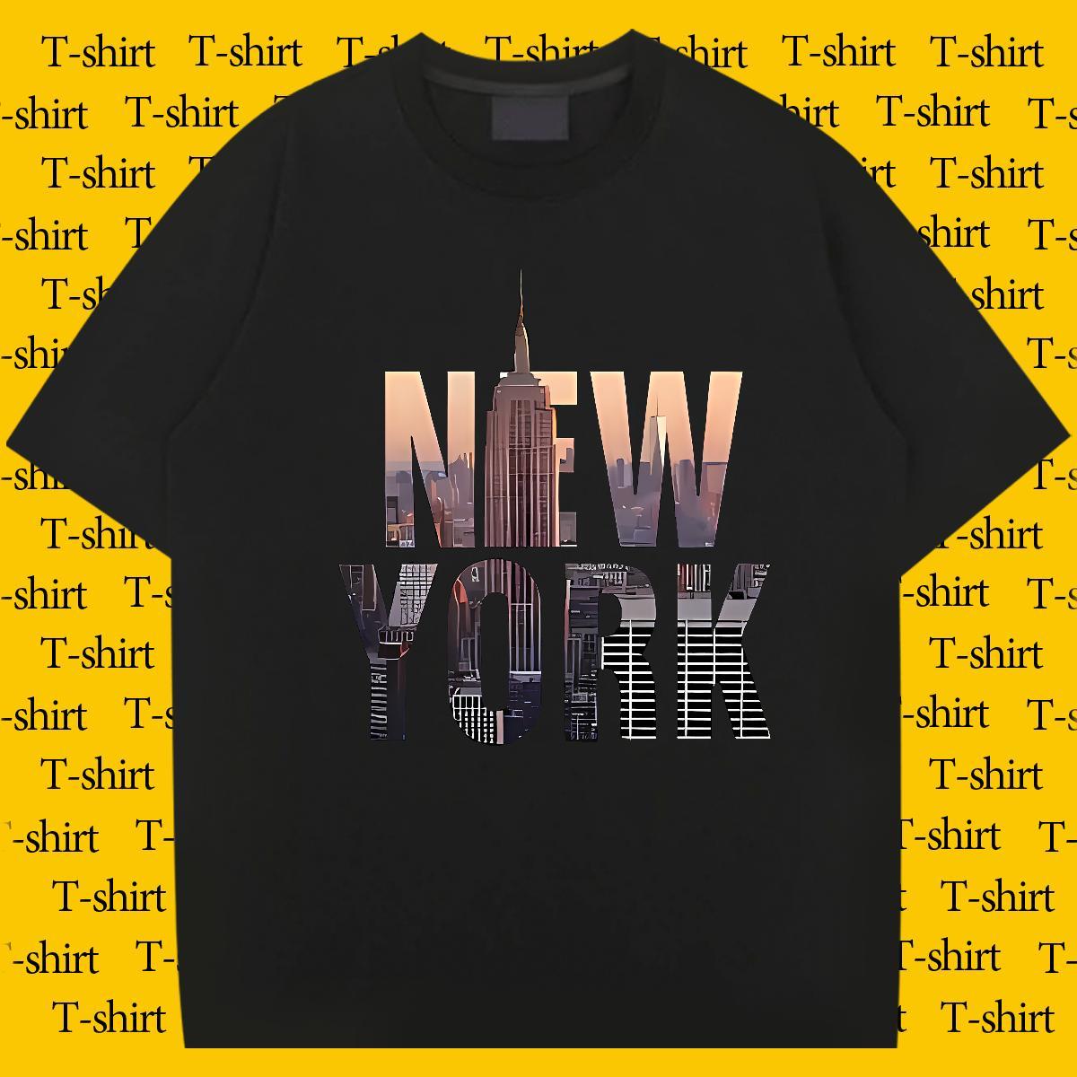 Unisex Tshirts Daily Outfit 100% Cotton 230g Custom Print Oversized Crew Neck Breathable New York T Shirts Men DIY Customized Clothings