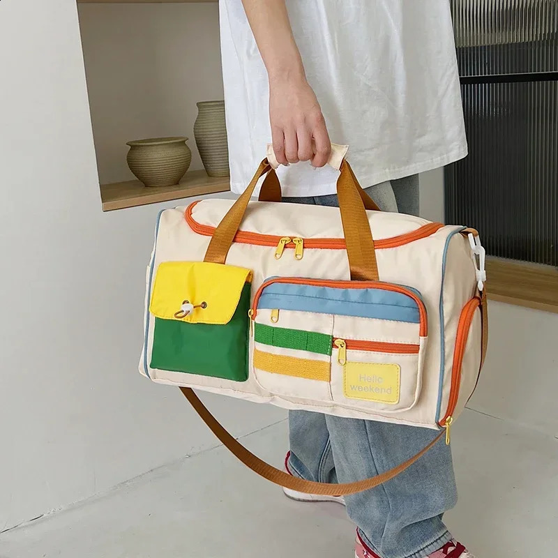 Large Capacity Oxford Travel Bags Color Matching High Quality Unique Design Shoulder and Handbags for Women Casual 240819