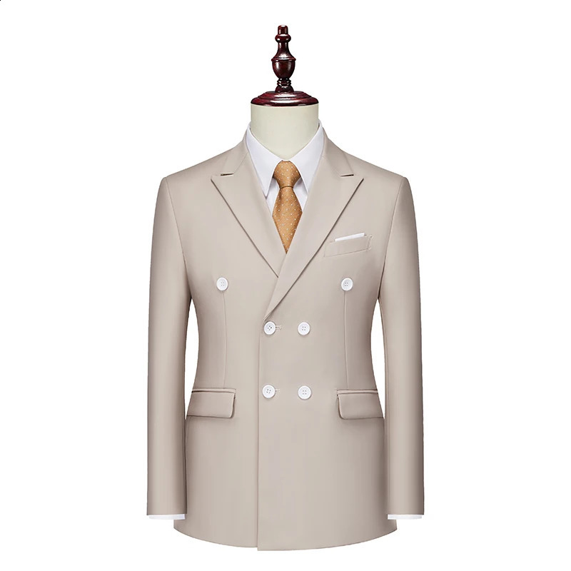 Mens Jacket Fashion Business Handsome British Style Casual Slim Solid Color Wedding Work Four Seasons M6XL 240819