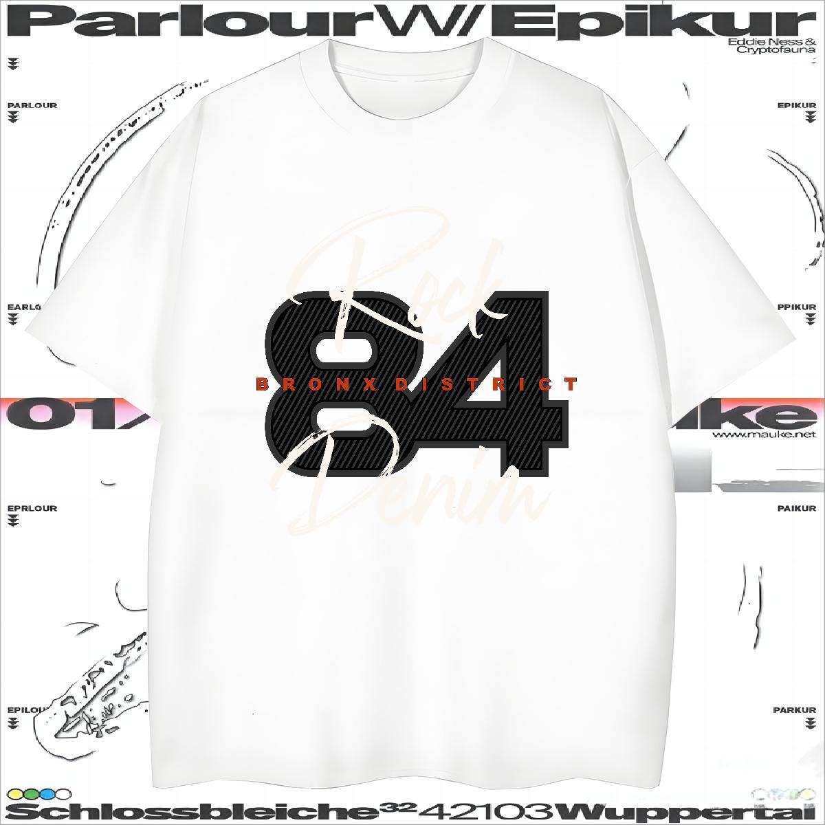 Brand 84 T Shirt For Man Street Casual Tshirt for Man Woman 100% Cotton 230g Customized Breathable Short Sleeve DIY Printed Tops Tees