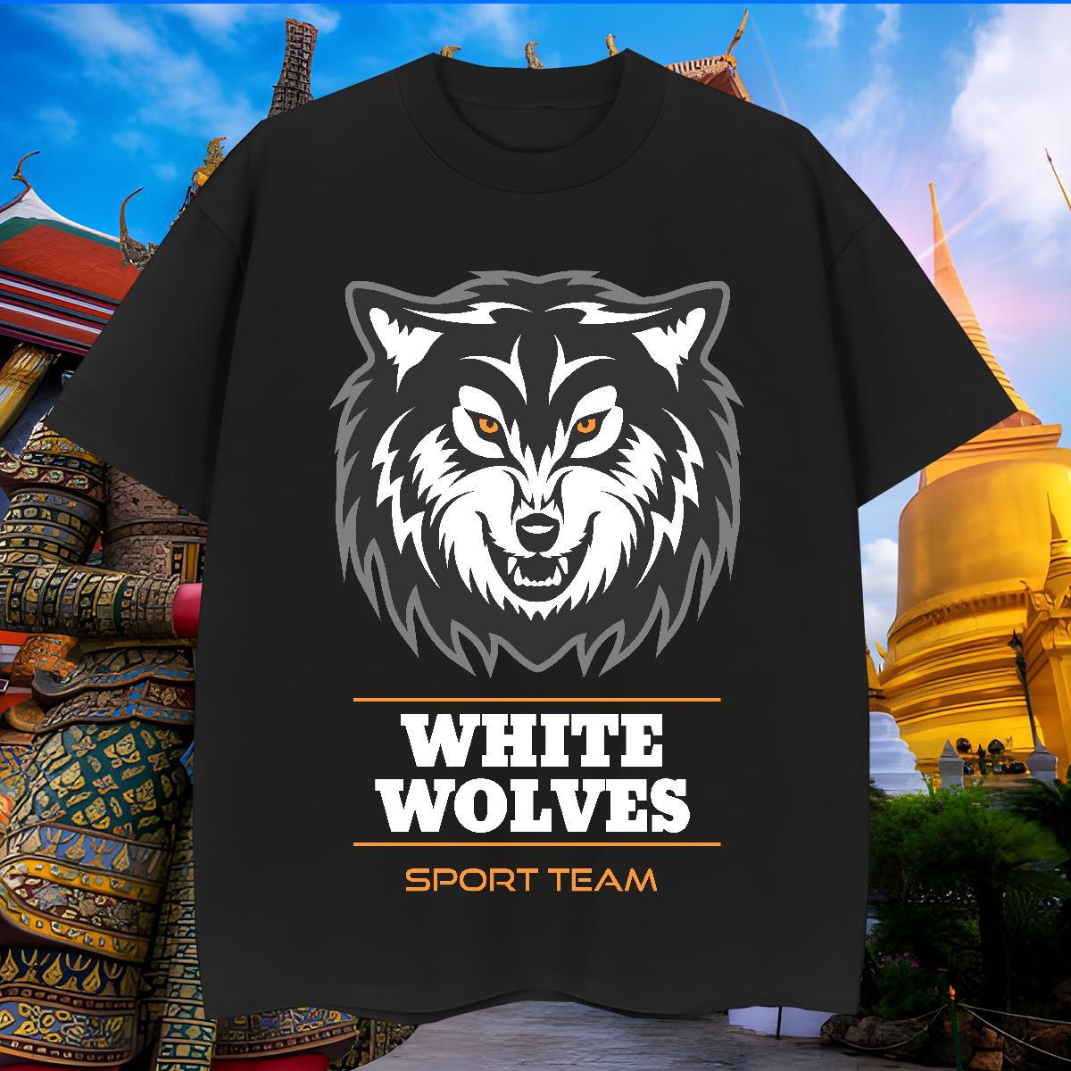 Free Shipping T shirt wolf Breathable Short Sleeve Daily Outfit Customized Print 230g Pure Cotton Couples T Shirts 2024 Clothings