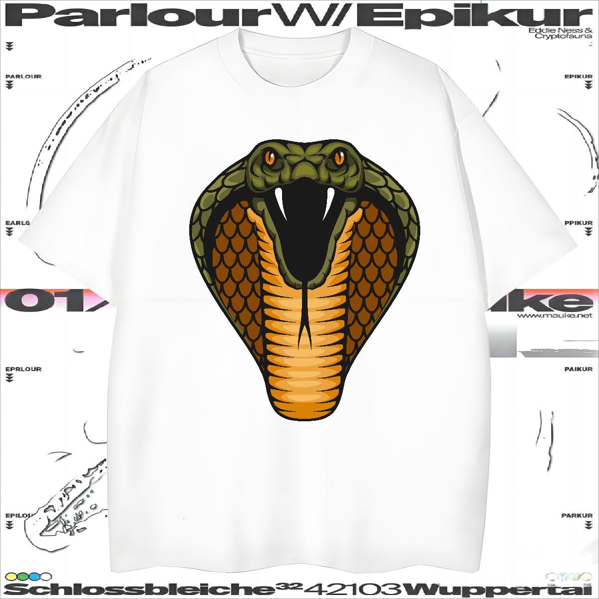 Designer Men Tshirts cobra Home Outdoor 230g 100% Cotton Wear Breathable Short Sleeve Comfortable Man T Shirts Custom Printed