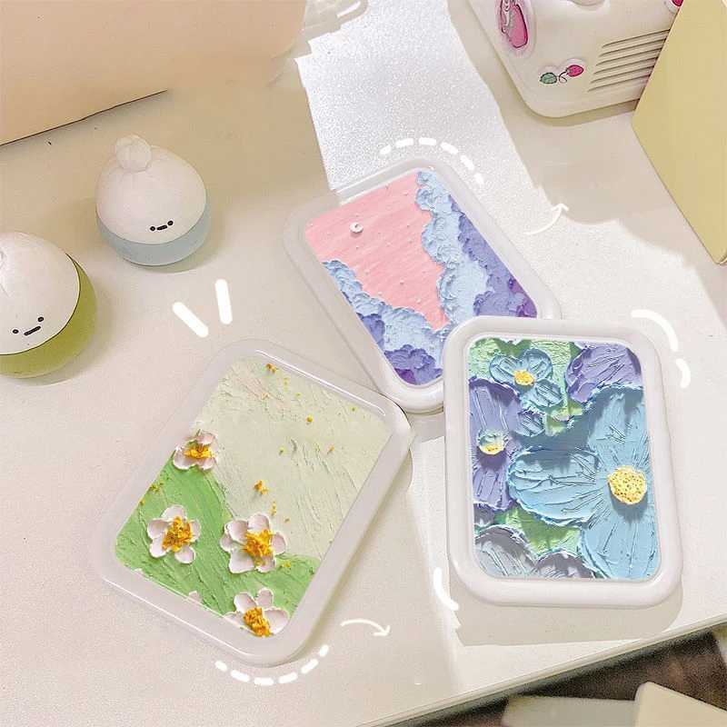 Fashion Portable Folding Makeup Mirror Portable Pocket Mirror Women Rectangle Cosmetic Make Up Mirror For Tools Vanity Y240819