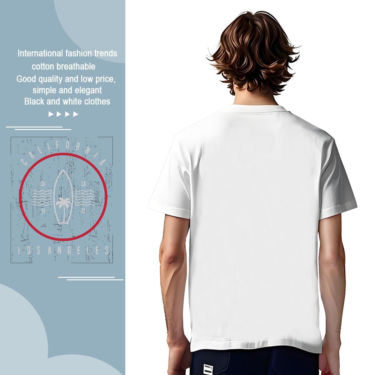 Cool circle 230g Cotton Tshirts Outdoor Short Sleeve Soft Man T Shirts New Arrival White Plus Size Tees Shirts