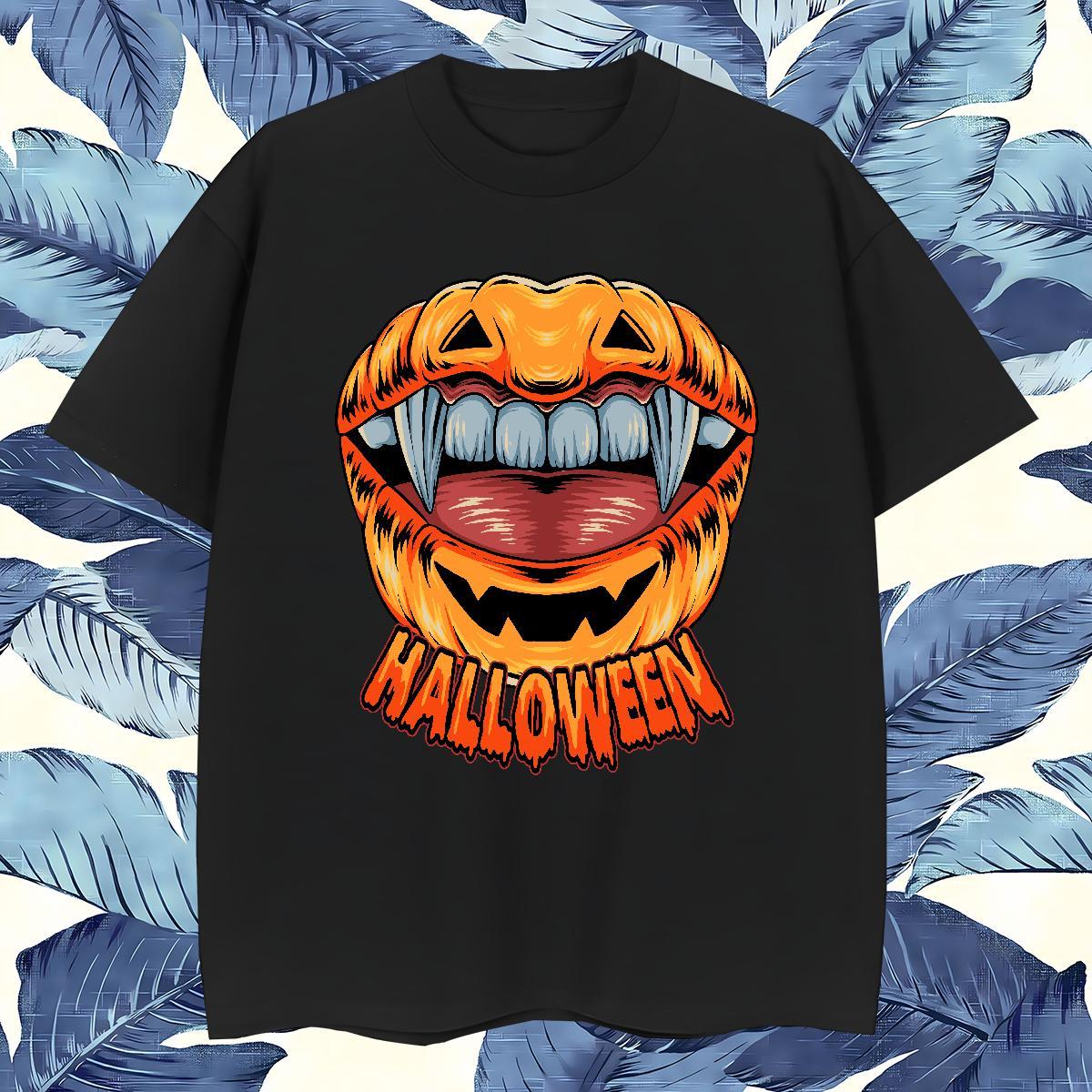Cool Design Mens T Shirts pumpkin Breathable Crew Neck Street wear Hip Hop Cartoon Printing L-4XL 230g Cotton Tshirts Classic Casual Tops
