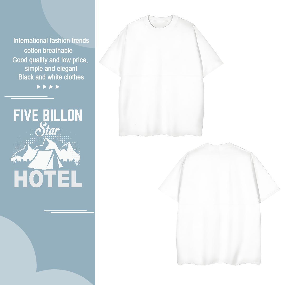Wholesale five billon Star T Shirts Men High Street Hip Hop Tshirt for Man Woman 230g 100% Cotton New Arrival Pure Cotton Floral Print Tees Shirts