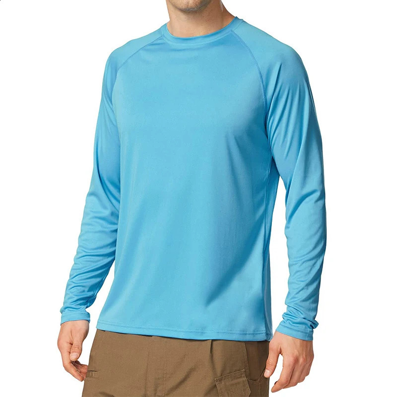 Mens Sun Protection shirts Summer UPF 50 Long Sleeve Quick Dry Men T Shirts Breathable Hiking Fish Performance Tops UV-Proof 240820