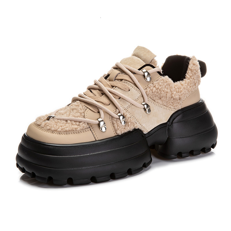 Ddmysports Foamed With Plush Leather Father S Winter New Thick Sole Warm Sports Shoes Versatile For Women Children OUTDOOR