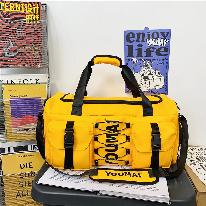 Large Capacity Travel Duffle Bag for Women Gym Sports Fitness Luggage Handbag Shoes Boston Weekend Men Shoulder Bag 240819