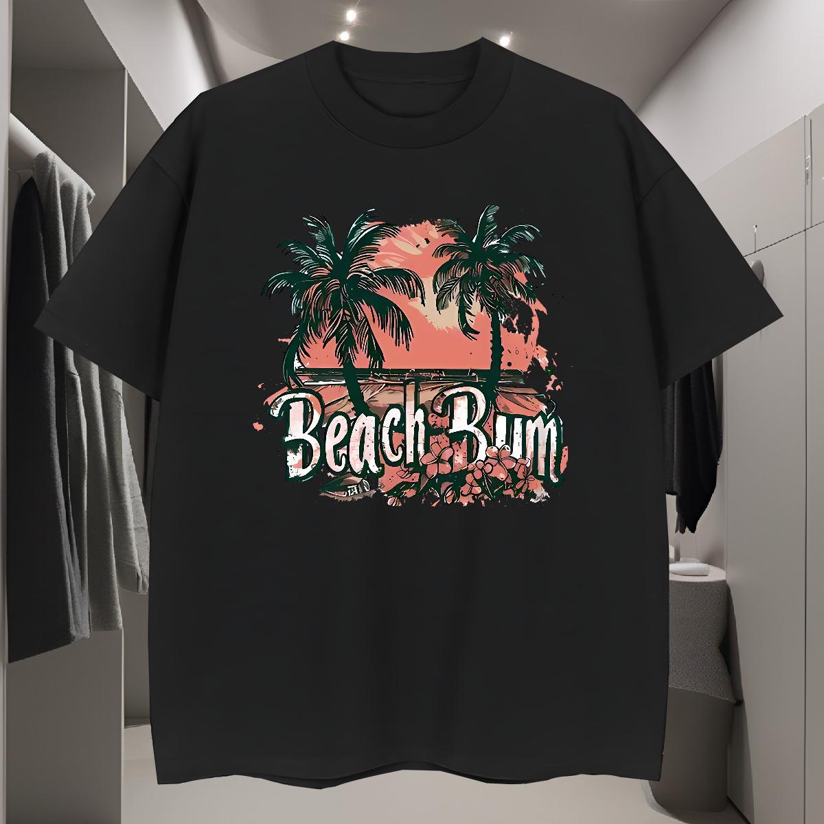 T-Shirts for Men 100% Cotton 230g beach Beach Breathable Floral Print Couples T Shirts Factory Direct High Quality Clothes