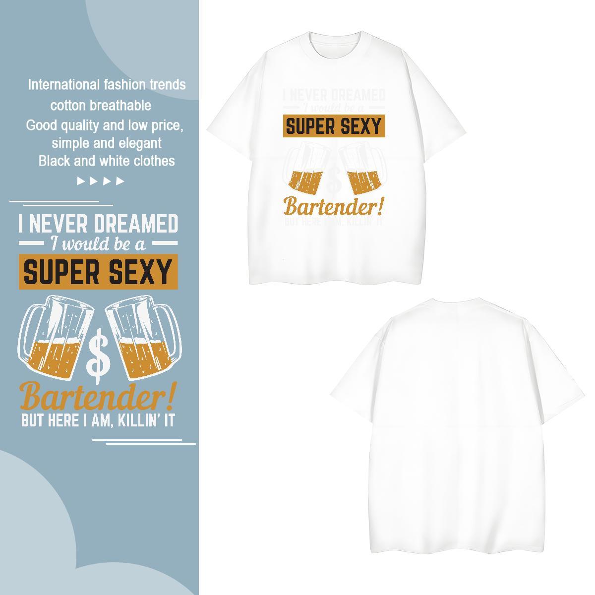 Free Shipping letter 230g Pure Cotton Men Tshirts Street Casual Breathable Short Sleeve Man T Shirts 2024 Summer White Plus Size Clothings