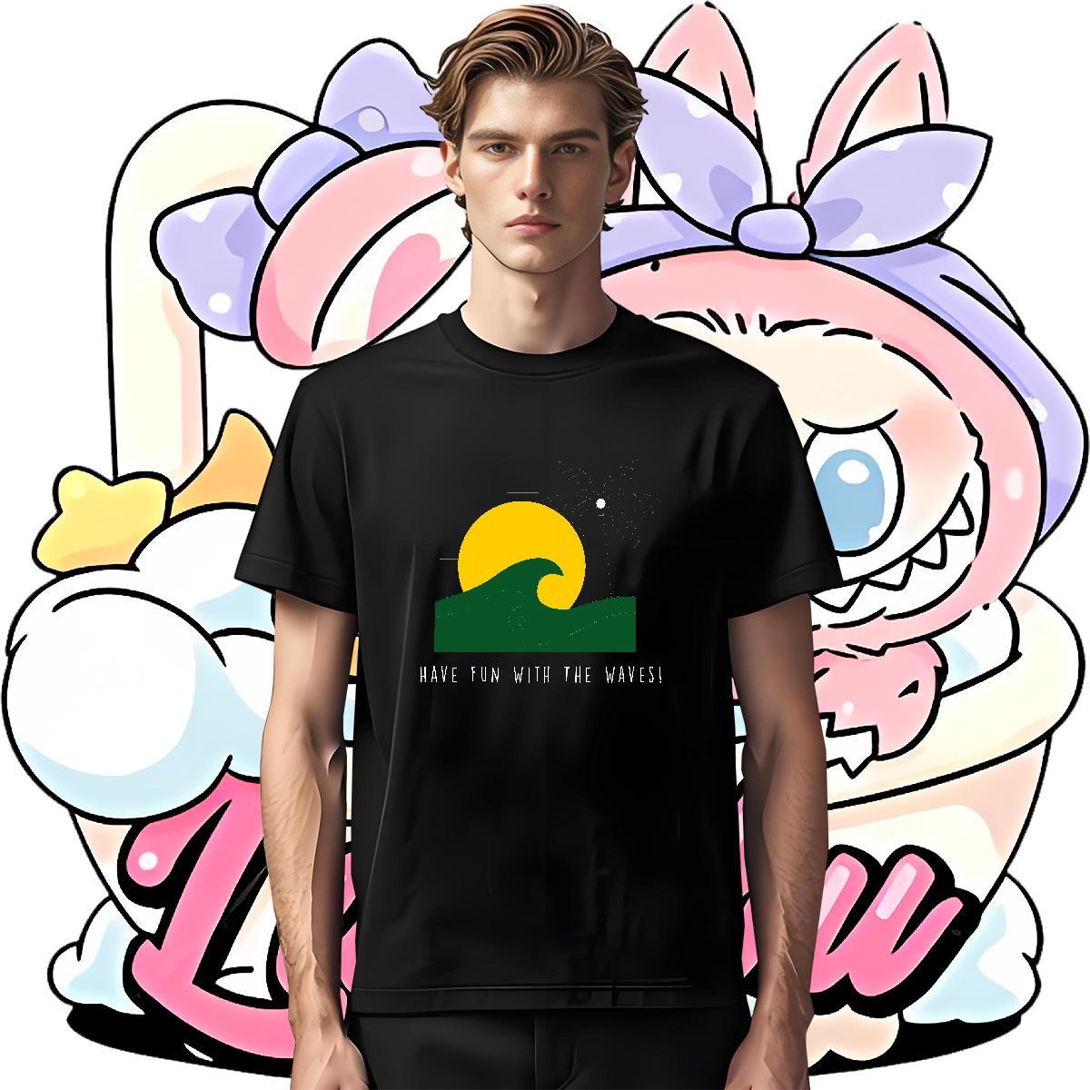 Soft sea 230g Pure Cotton Men Tshirts Sports Casual Breathable Crew Neck T Shirts Men Casual New Black Oversized Wear