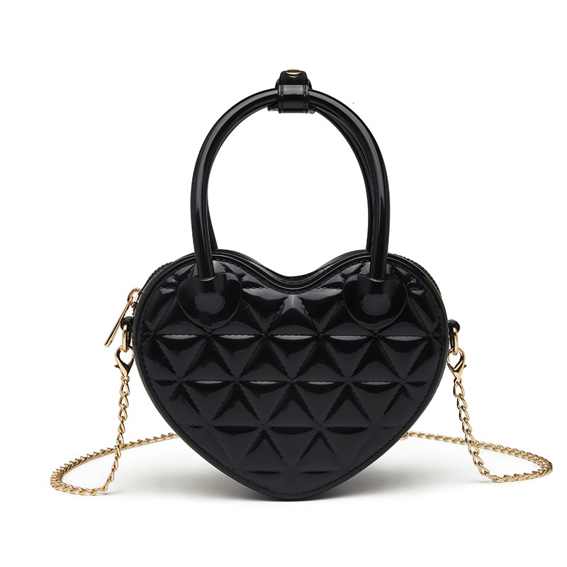 PVC Love Barbie Jelly Fashionable Versatile Banquet Bag, Stainproof and Easy to Wash, Summer Women's Diagonal Cross Bag