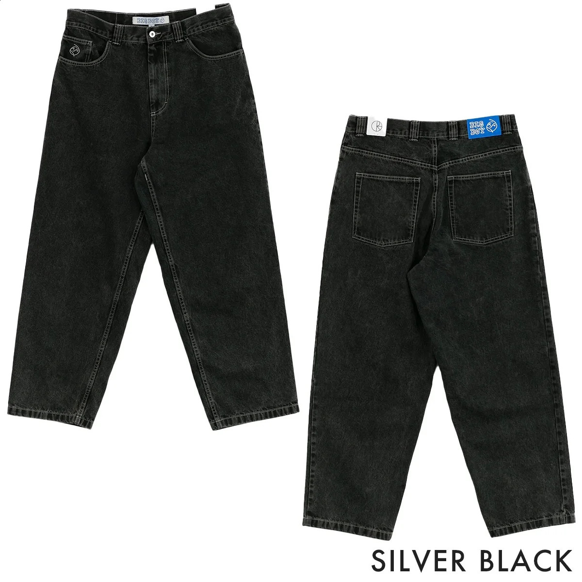 Y2K Skateboard Pants Hip Hop Harajuku Big Boy Jeans Gothic Graphic Embroidery Retro High Waist Pocket Mens Wide 240819
