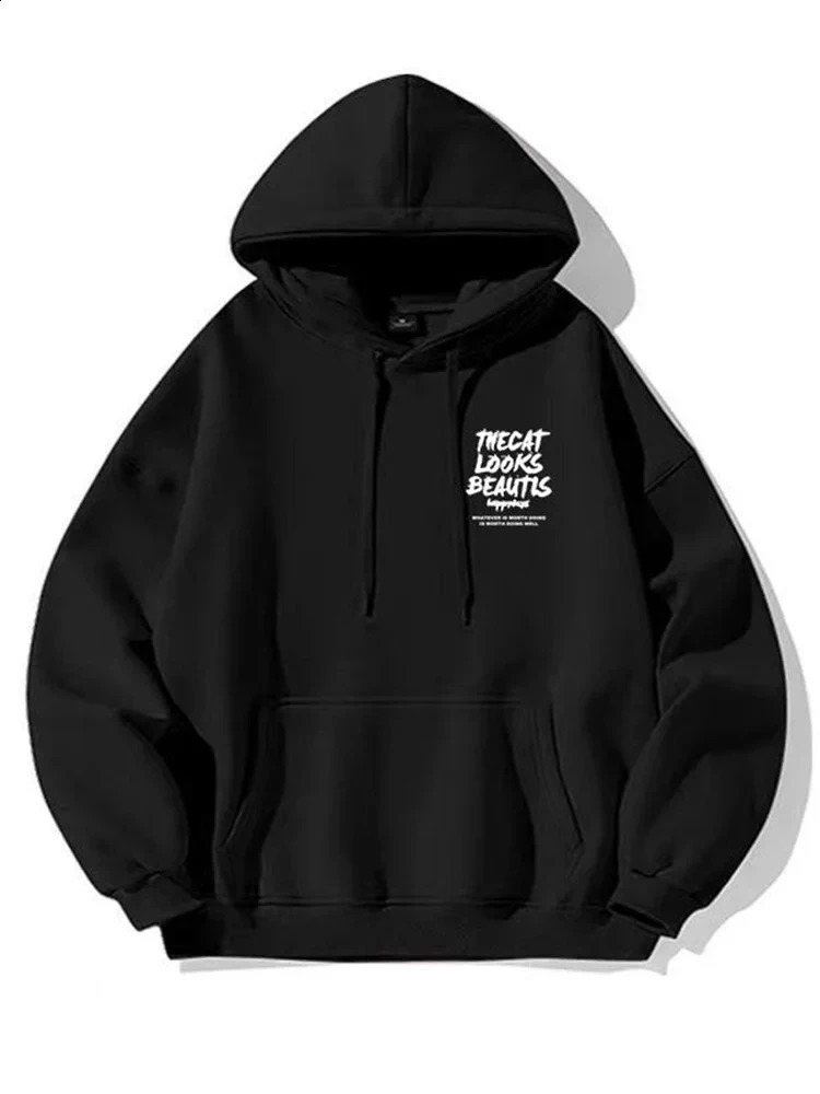 Casual Street Clothing Hoodies Fashion Mens Comfortable Sportswear Hip Hop Y2K 240819