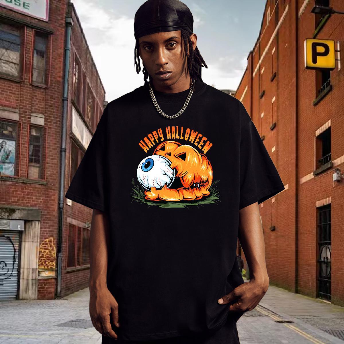 Soft T Shirts Men eyeball Breathable Short Sleeve Outdoor Graphic 230g Pure Cotton Couples T Shirts Designer Tshirts