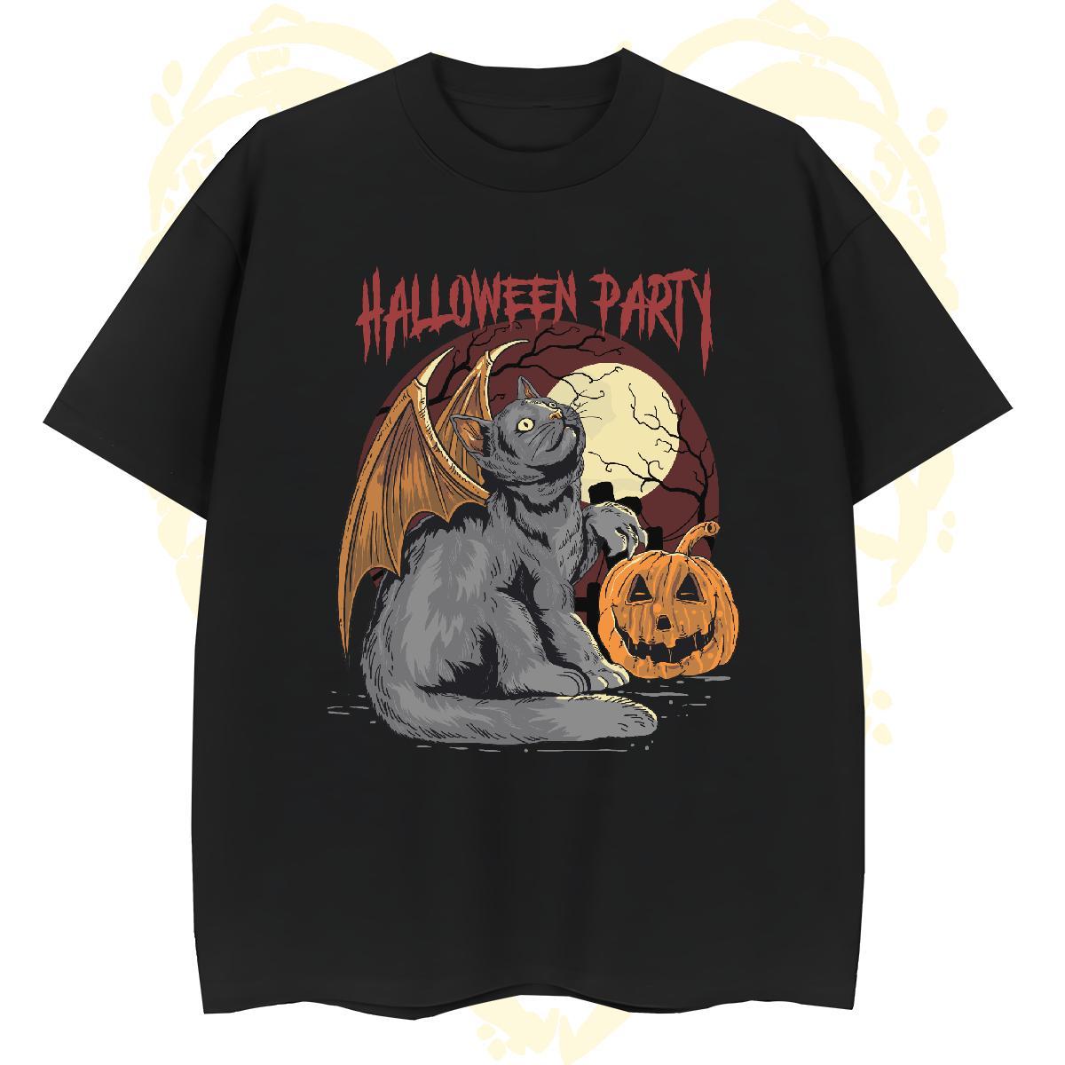Loose Fit T Shirts Men pumpkin Breathable Crew Neck Casual Custom Printing 230g Pure Cotton Couples T Shirts New Designer Tops Tees