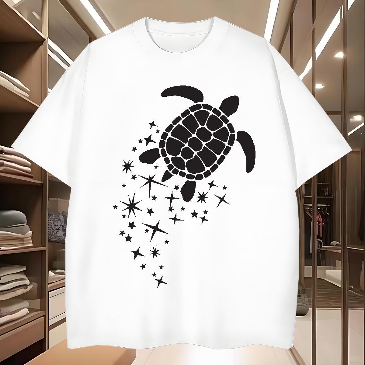 2024 DIY Tshirts tortoise Outdoor 100% Cotton 230g Tees Crew Neck Brand Man T Shirts Oversized 3XL 4XL