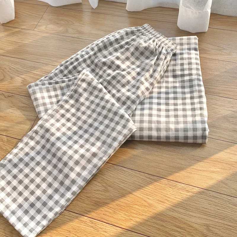 Summer and Spring Knitted Cotton Mens Plain Sleepwear Loose Soft Pants Home Breathable Mens Lounge Sleep BottomW240719