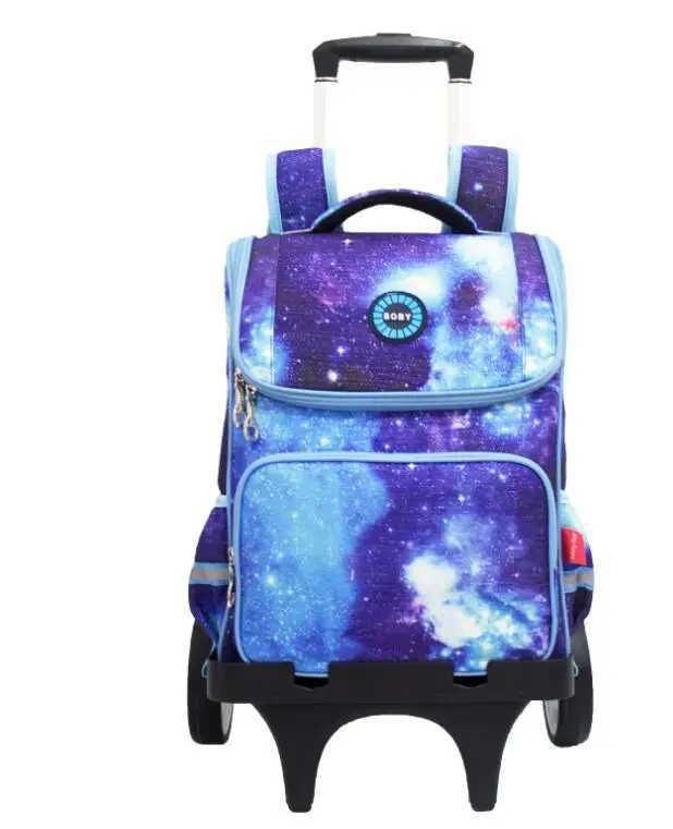 Kids School Rolling Backpack Bag on wheels Children School Wheeled Backpack bag For Girls Trolley backpack Bag for students bag Y240820